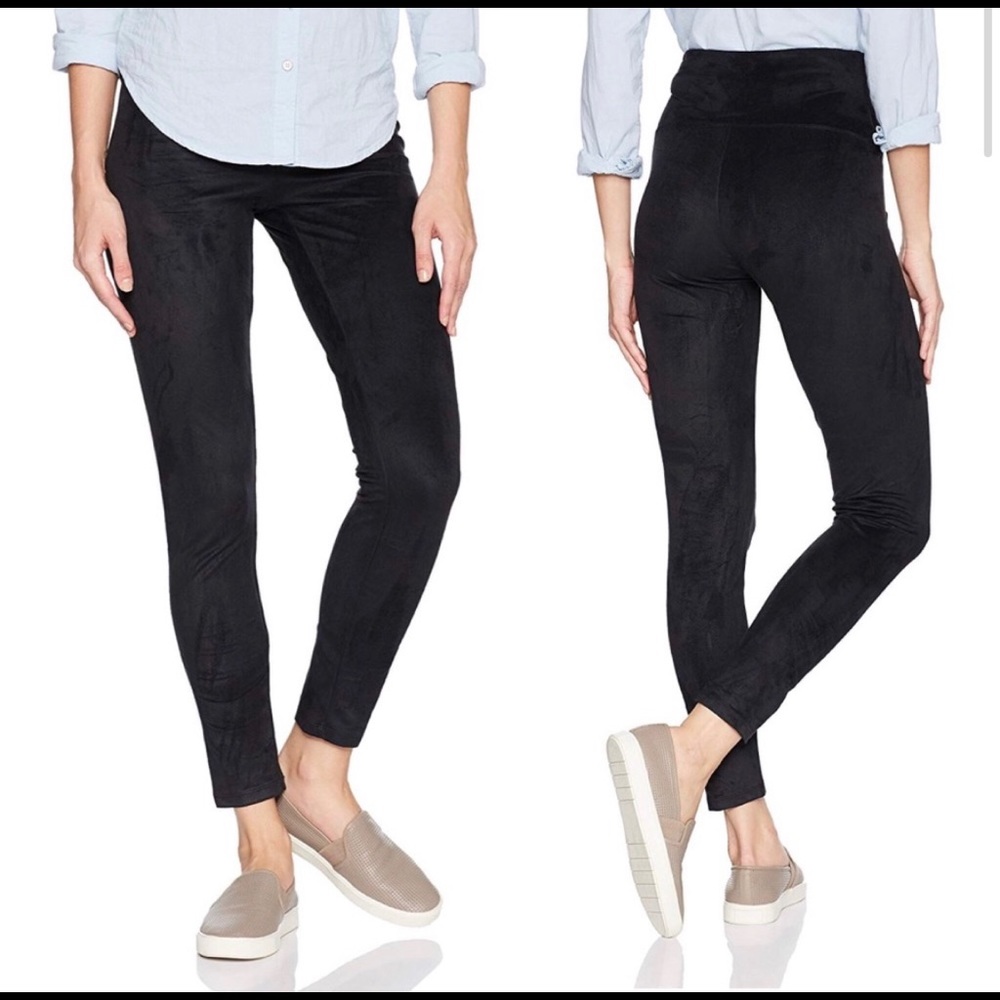 Yummie tummy control faux suede leggings black L
